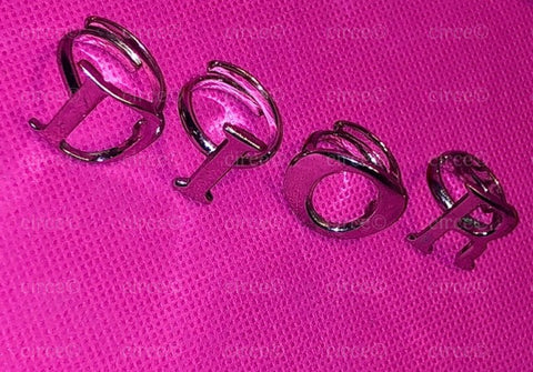 Christian Dior Silver Set of Four Letter Rings (Ring Set)     "D I O R"