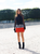 ** Balenciaga Paris Red Snake Jacquard Skirt: ASO Christine Centenera **