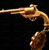 * Chanel Vintage Gun Motif Gold Pistol Large Earrings *