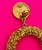 * Chanel Vintage 1993 Large Lava Hoop Drop Earrings 24K Gold CC Clip-On 93P *