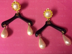 * Chanel Vintage Coat Hanger Motif Earrings *