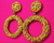 * Chanel Vintage 1993 Large Lava Hoop Drop Earrings 24K Gold CC Clip-On 93P *
