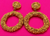 * Chanel Vintage 1993 Large Lava Hoop Drop Earrings 24K Gold CC Clip-On 93P *