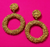 * Chanel Vintage 1993 Large Lava Hoop Drop Earrings 24K Gold CC Clip-On 93P *