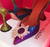 Amina Muaddi Begum Crystal-Embellished Rainbow Leather Slingback Pumps