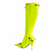 SS22 Balenciaga Cagole 90mm Leather Knee High Boots, Fluo Yellow: Cardi B, Kim Kardashian, Dua Lipa **