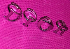 Christian Dior Silver Set of Four Letter Rings (Ring Set)     "D I O R"