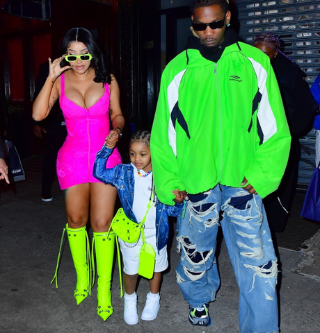 SS22 Balenciaga Cagole 90mm Leather Knee High Boots, Fluo Yellow: Cardi B, Kim Kardashian, Dua Lipa **