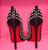 Christian Louboutin Pigalle 120mm Pumps (Black with Silver Spikes)
