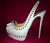 Christian Louboutin Lady Clou Spiked Platform Slingback, White