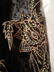 Temperley London Black Lace Beaded Embroidered Dress: Kate Middleton