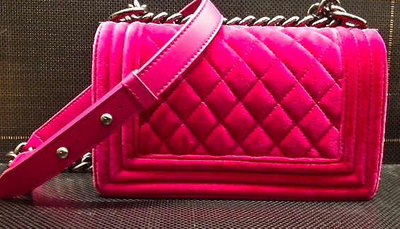 Chanel Pink Velvet Boy Bag *