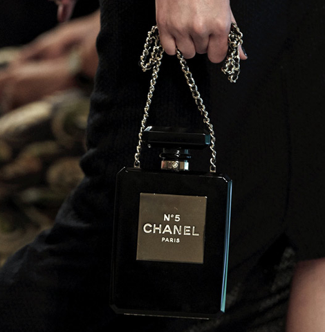 Chanel RUNWAY No. 5 Perfume Bottle Clutch, Black: ASO; Miley Cyrus + R ...