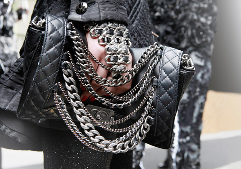 Chanel Boy Flap Bag with Chain Detail, Iconic: ASO Heidi Klum
