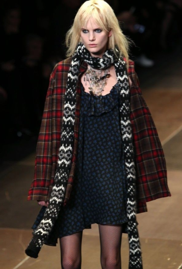 Saint laurent red flannel cheap
