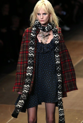 Saint Laurent Runway, Plaid Oversized Wool Red Flannel Shirt, Cardigan