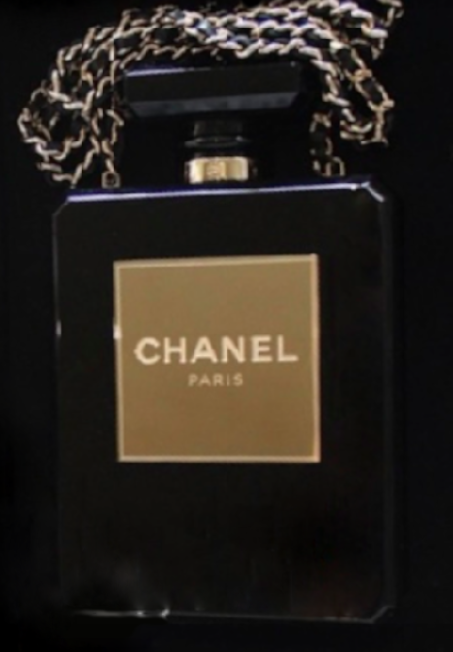 Chanel RUNWAY No. 5 Perfume Bottle Clutch, Black: ASO; Miley Cyrus + R
