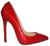 Christian Louboutin Pigalle 120mm Python Crystal Corazon, Red