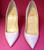Christian Louboutin So Kate 120mm White Glacier Glitter