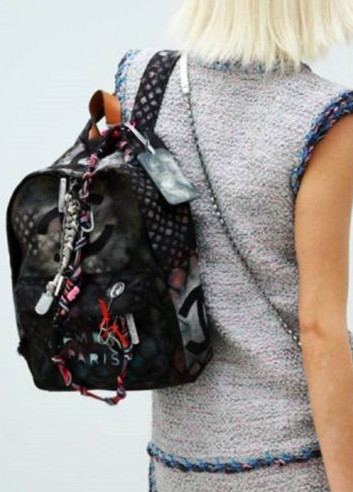 Schoolyard Chic: Chanel's Canvas Graffiti Backpack