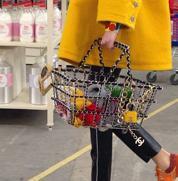 Chanel Runway Supermarket Grocery Basket Chain Tote Minaudière For