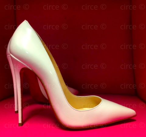 ** Christian Louboutin So Kate 120mm White Patent **