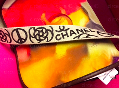 ** 2015 Chanel Multicolor Tie Dye Messenger Bag - Spring Summer - Graffiti Canvas Strap **