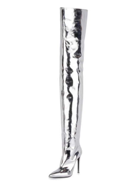 Silver balenciaga boots sales