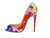 ** 2014 Christian Louboutin Floral, Satin Peep Toe Sandals, 120mm  **