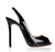 ** Christian Louboutin Black Patent Flo Slingback, 120MM **