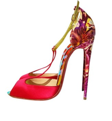 *** Christian Louboutin Señora Poppy Multi Peep Toe 130 ***