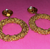 * Chanel Vintage 1993 Textured Large, JUMBO, Gold Hoop Earrings *