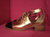 * RUNWAY Chanel Gold Leather Ankle Strap Brogue Oxfords (Cut-Out Sandals) *