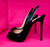 ** Christian Louboutin Black Patent Flo Slingback, 120MM **