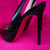 ** Christian Louboutin Black Patent Flo Slingback, 120MM **