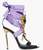 2017 RUNWAY Dsquared Dsquared2 Lace-Up Embellished Satin, Purple Ribbon Sandals