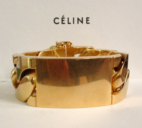 ** Celine Gold ID Bracelet: ASO Kim Kardashian + JLO **