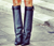 2014 Givenchy Over the Knee Black Leather Shark Tooth Wedge Boots, Christine Centenera