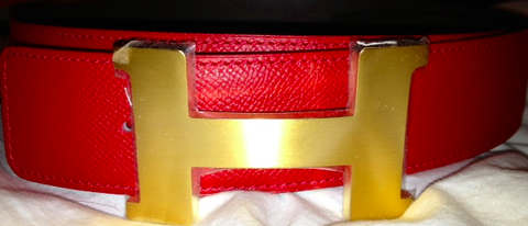 Hermes 'H' 32mm Leather Logo Belt, 2018