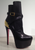 Christian Louboutin Equestria Leather Platform Ankle Boots, Black: ASO Lady Gaga