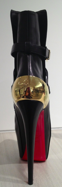 Christian Louboutin Equestria Leather Platform Ankle Boots Black