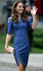Erdem Blue Lace Jacquenta Dress: ASO Kate Middleton